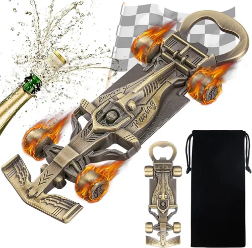 Regalos de autos de carreras LKKCHER para hombres y mujeres, abrebotellas de auto de carreras novedoso, regalos de carreras de cumpleaños y Navidad