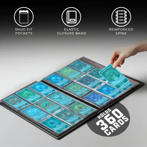 Miniatura 3 de CardGuard Carpeta de tarjetas coleccionables Pro-Folio – Carpeta de 9 bolsillos – Álbum de carga lateral, almacenamiento duradero y sin ácidos