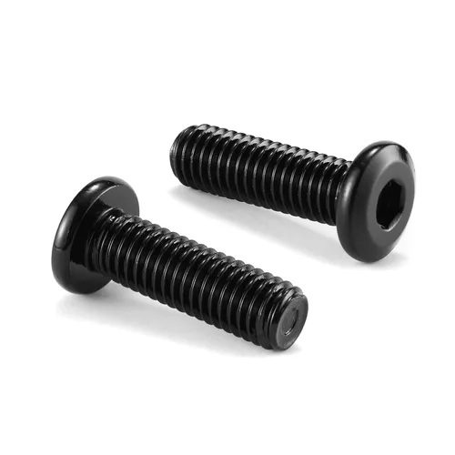Miniatura 15 de M6 x 60mm 10 piezas de tornillos de cabeza plana con casquillo hexagonal, acero inoxidable 304 18-8, rosca completa, óxido negro de SG TZH