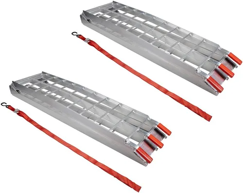 Miniatura 2 de Pit Posse PP2755P - Par de rampas de carga plegables de aluminio para cortacésped y todoterreno, 89", con capacidad de 1500 libras nominales