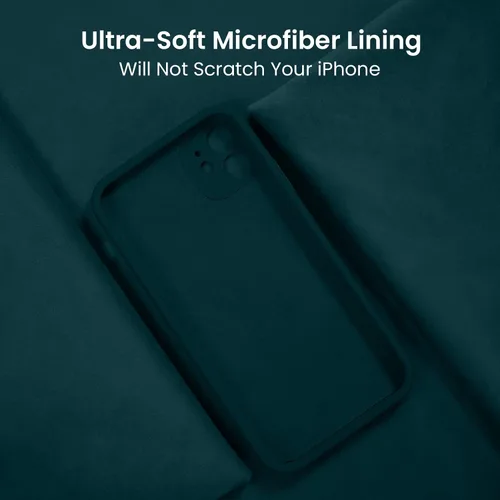 Miniatura 5 de FireNova Funda diseñada para iPhone 11, [borde recto] mejorada [protección de cámara] Funda de silicona con forro de microfibra suave antiarañazos
