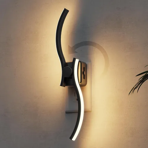 Miniatura 8 de Luces nocturnas que se enchufan a la pared, luz nocturna que cambia de color con enchufe giratorio, sensor de luz del atardecer al amanecer y brillo