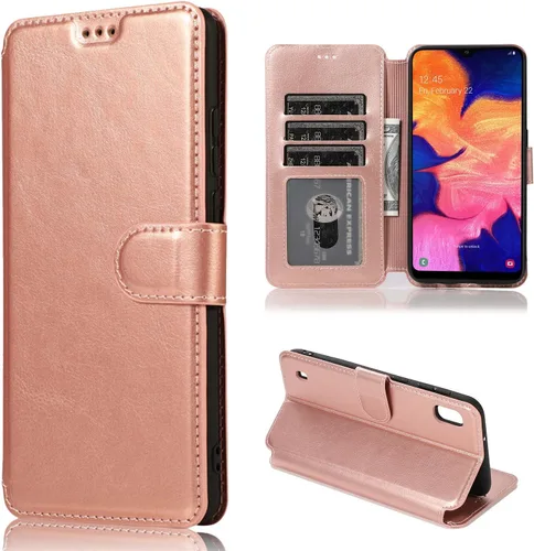 Miniatura 14 de QLTYPRI Para Samsung Galaxy A14 Case Premium PU Leather Simple Wallet Case [Ranuras para tarjetas] [Soporte manos libres] [Cierre magnético] Funda