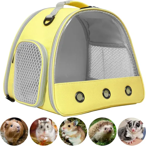 Miniatura 2 de Jaula de viaje para dragón barbudo, transportador para lagartijas, transportador de animales pequeños para erizos, ratas, loros, aves, conejillos
