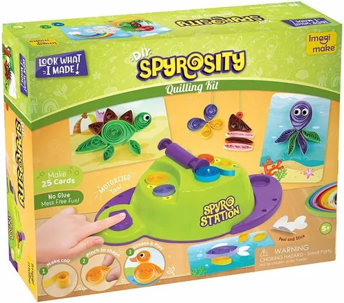 Quill On Spyrosity Explore Quilling Kit de manualidades | Artes y manualidades para niños de 6 a 8 años | Juguetes para niñas de 6 a 8 años |