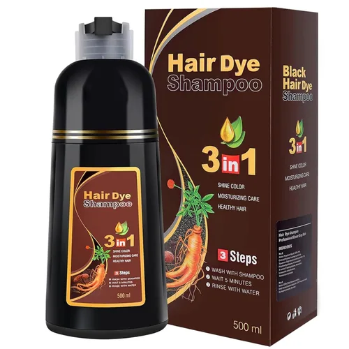 Miniatura 8 de cosmpro Champú de Tinte para Cabello Castaño para Cobertura de Cabello Gris Champú de Color de Cabello Champú de Tinte de Cabello a Base de Hierbas