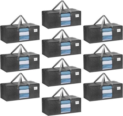 Miniatura 32 de VENO Paquete de 4 bolsas de mudanza resistentes, bolsas de embalaje transparentes para una fácil visibilidad, alternativa a las cajas de mudanza