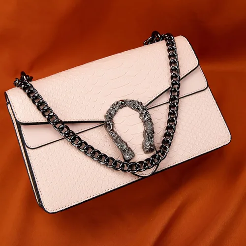 Miniatura 7 de Aiqudou Crossbody Satchel Handbag for Women - Fashion Snake Print Chain Purse Luxury Leather Shoulder Bags