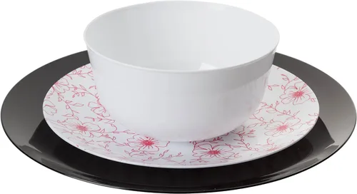 Miniatura 5 de Trendables™ Paquete de 60 platos desechables de plástico blancos de alta calidad, platos llanos de plástico de grado alimenticio que incluye: 20