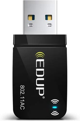 Miniatura 8 de EDUP Adaptador WiFi USB 3.0 AC1300Mbps para PC, adaptador de red inalámbrica EDUP LOVE de doble banda 5 GHz 2.4 GHz para Mac OS 10.15 y inferiores