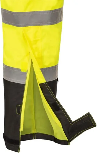 Miniatura 19 de Pioneer Hi Vis Ripstop - Pantalones con peto impermeables para hombre, pantalones reflectantes de seguridad para lluvia