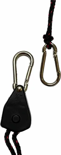 Miniatura 8 de 1 pares de 1/8" luz elevador colgante sistema negro