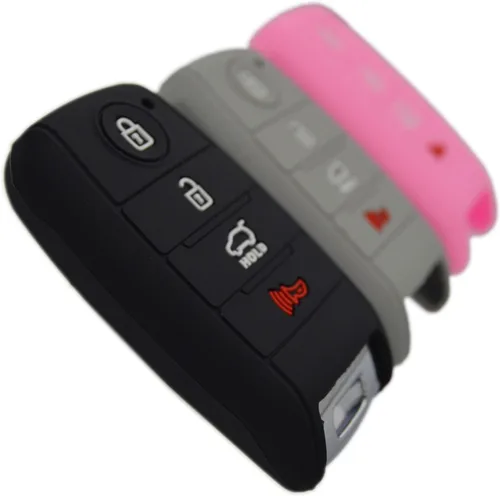 Funda protectora de silicona para llavero KIA Forte Sorento NIRO Optima Sedona Soul Sportage 4 botones