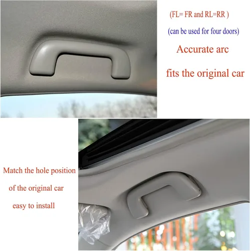 Miniatura 5 de Tirador de techo automático, riel de agarre gris con gancho LH = RH universal para Toyota para Corolla para Rav4 Yaris Vios OEM: 74610-52020