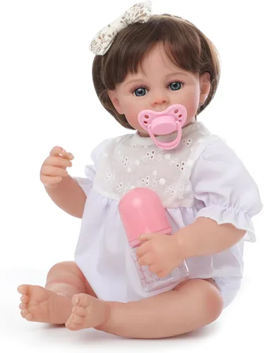 Lifelike Reborn Baby Dolls, 18 Inch Realistic Baby Doll Silicone Full Body Real Life Girls Dolls with Anatomically Correct Muñecas Reales para Miñas