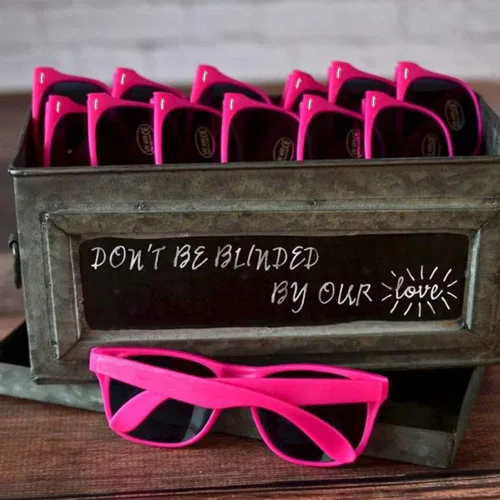Miniatura 48 de Suministros para regalos de fiesta de colores neón Paquete de 8 gafas de sol unisex
