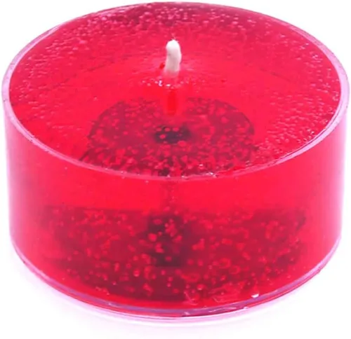 Paquete de 24 aceites minerales de color rojo 100% transparente, sin perfume, a base de hasta 8 horas de velas de té para el hogar, restaurantes,
