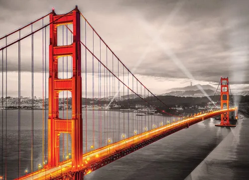 Miniatura 2 de EuroGraphics San Francisco Golden Gate Bridge Puzzle (1000 piezas) (6000-0663), negro
