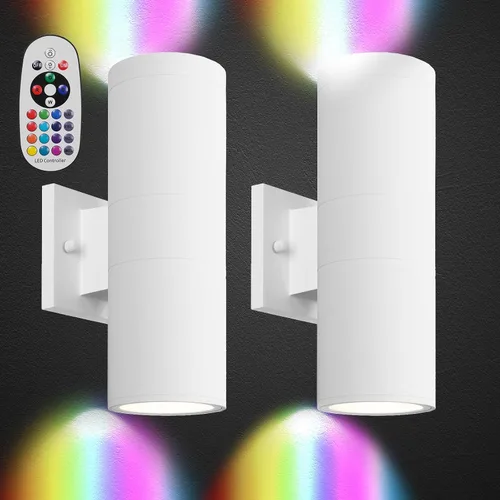 Miniatura 10 de Lámpara de pared LED de 3 colores de 15 W, 110 V ~ 260 V, brillante LED con Remtoe para sala de estar, pasillo de pasillo, puerta delantera exterior