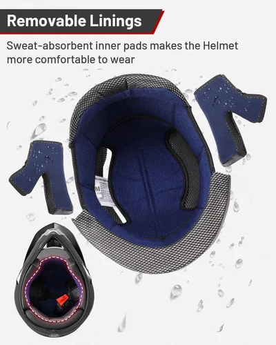 Miniatura 5 de OUMURS DOT - Casco de motocross para niños, ATV con guantes y gafas para niños y niñas de 5 a 14 años, casco de cuatro ruedas para niños, motocross