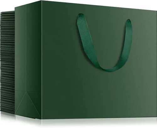 Miniatura 54 de EUSOAR Bolsas de regalo grandes negras, paquete de 12 bolsas de papel de compras de 16 x 6 x 12 pulgadas con asas, bolsa de mercancía de papel kraft