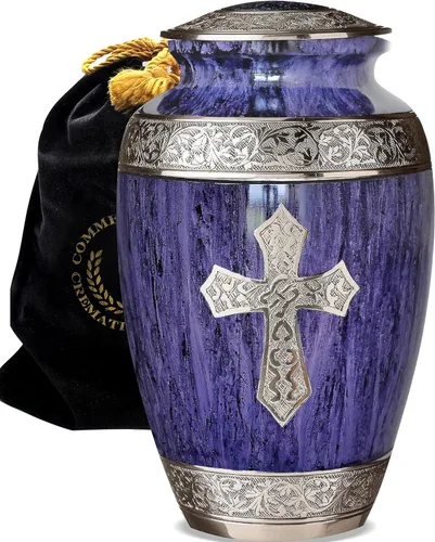 Miniatura 11 de Urna de cremación de cruz negra para cenizas hombre adulto – Urnas de cremación personalizadas para cenizas humanas, urnas decorativas para hombre