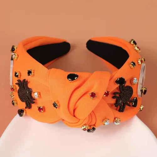 Miniatura 6 de Diademas de fantasma de Halloween para mujer, diadema de araña espeluznante con cuentas de diamantes de imitación de cristal, accesorios
