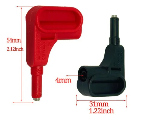 Miniatura 2 de ZIBOO ZB-P12 - Sonda magnética de prueba magnética para plátano de 0.157 in, juego de 3, compatible con indicador de secuencia de fase FLUKE 9040