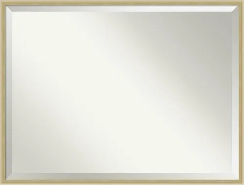 Amanti Art Espejo de pared dorado de 31 x 41 pulgadas, espejo rectangular de baño Lucie Champagne para decoración de pared, sala de estar, marco de