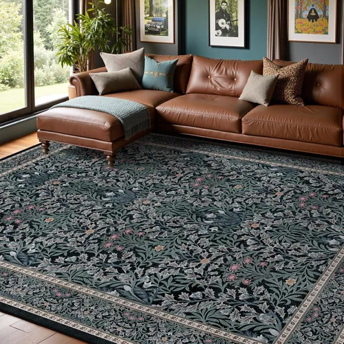 Miniatura 33 de Alfombras lavables con estampado de insectos 5x7, alfombras suaves para sala de estar, alfombra ultradelgada antideslizante moderna para dormitorio