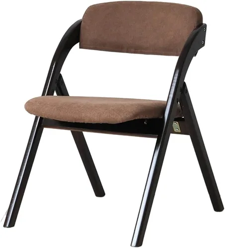Miniatura 10 de Sillas plegables muebles de madera para restaurante de casa, ordenador de escritorio, cafetería, salón, silla de salón con carga fuerte