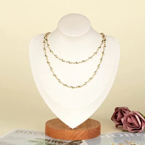 Miniatura 7 de UMAOKANG Cadenas chapadas en oro para hacer joyas, cadena de cable de acero inoxidable de 16.4 ft a granel con anillos de salto y cierres de Oro S