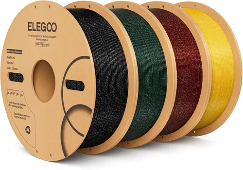 Miniatura 36 de ELEGOO Filamento PLA Seda Cobre 1.75mm 1KG, Filamento para Impresora 3D con Precisión Dimensional +/- 0.02mm, Carrete de 1kg (2.2lbs) Compatible
