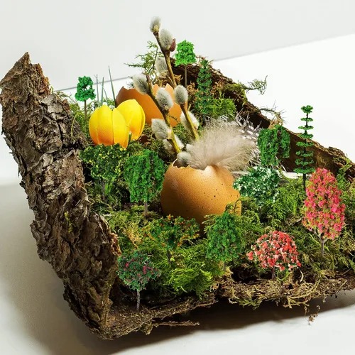 Miniatura 5 de Canlierr 28 árboles modelo diminutos con musgo verde sintético de 1.41 onzas, 0.79-3.15 pulgadas, árboles de diorama de hierba, mini árboles falsos