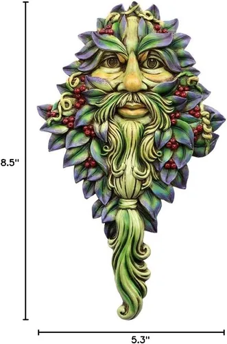 Miniatura 2 de Pacific Giftware Greenman Face - Placa de pared de resina