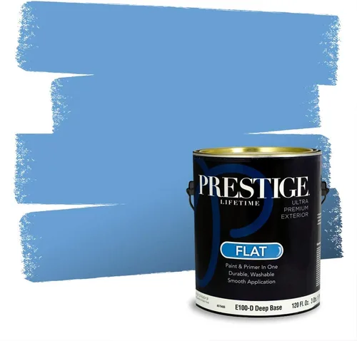 Miniatura 571 de Pintura Exterior + imprimación PRESTIGE, todo-en-uno, 1 galón, acabado mate, color comparable al Valspar* Royal Gray* VS151-Gris real