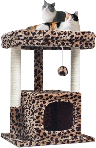 Miniatura 10 de SYANDLVY Árbol para Gatos de Interior para Gatos Adultos Grandes, Torre de Actividad Moderna con Postes Rascadores, Condominio con Percha de Felpa