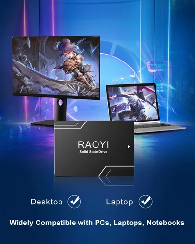 Miniatura 6 de RAOYI SSD interno de 128 GB SATA III 2.5" Unidad de estado sólido 3D NAND Flash Disco duro SSD avanzado hasta 450MB/s SATA 3 SSD Actualización