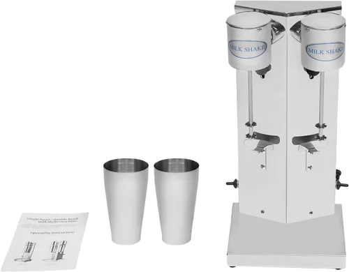 Miniatura 2 de Mezclador de bebidas eléctrico de doble cabezal para batido de leche comercial, licuadora de acero inoxidable, 2 x 180 W, 10000-14000 rpm, velocidad