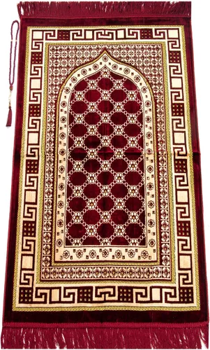Miniatura 5 de ihvan online Alfombra de oración musulmana de terciopelo de lujo con cuentas de oración, Janamaz, gruesa y suave, regalo islámico, alfombra