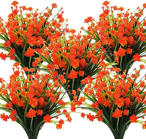 Miniatura 8 de Grunyia 10 paquetes de flores artificiales de narcisos para exteriores (azul)