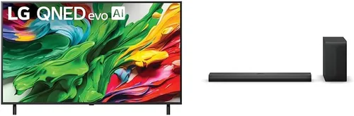 LG Smart TV QNED 85A 4K de 55" y barra de sonido S70TY de 3.1.1 canales, Dolby Atmos, Orquesta Wow, altavoz trasero listo, subwoofer inalámbrico
