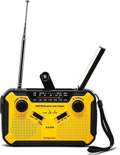 Miniatura 2 de Kaito Voyager ECO Radio de emergencia KA369 AM/FM NOAA Alerta meteorológica de 5 vías con manivela solar receptor de radio con linterna LED