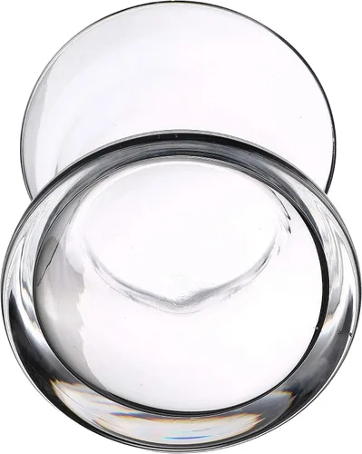 Miniatura 3 de Jarrón único de ramo WGV, 5.5" de ancho, 5" de alto, vidrio transparente corto huracán cóncavo para flores, portavelas para eventos de boda