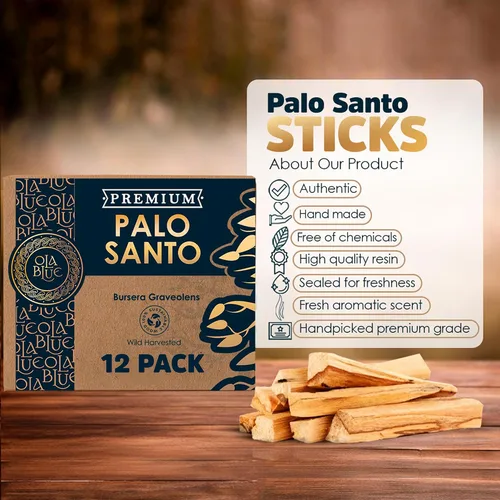 Miniatura 4 de Palitos de Palo Santo para manchar – Paquete de 12 (4 oz / 110 g) Varillas de incienso de Palo Santo naturales de Perú Varillas aromáticas ricas