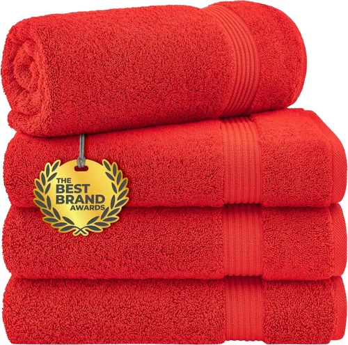 Miniatura 14 de Cotton Paradise - Juego de 4 toallas de mano para baño, 100% algodón turco, toallas suaves y absorbentes para la cara, toallas de mano color gris