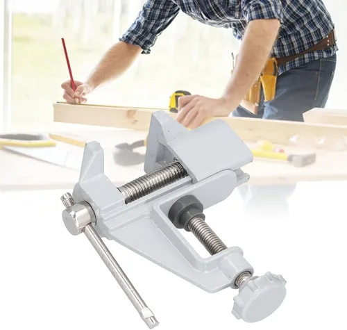Miniatura 4 de Tornillo de mesa, herramienta de tornillo de banco y tubería, abrazadera multifuncional para mesa resistente, abrazadera de tornillo de banco