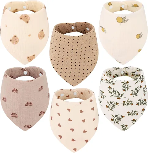 Miniatura 10 de Accmor Muslin Baby Bibs, Soft Baby Bandana Drool Bibs for Baby Girls Boys, Bib for Drooling Teething