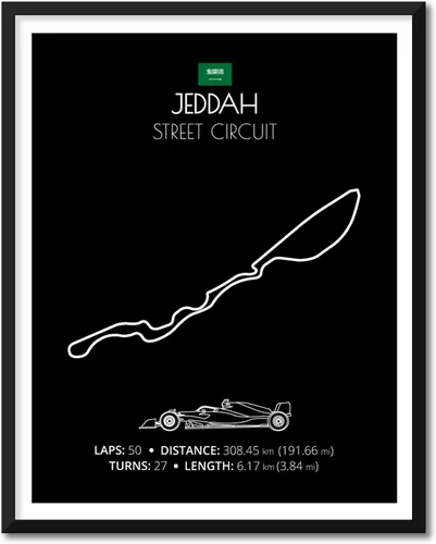 Miniatura 45 de Custom Car Posters Póster hecho a mano compatible con Autodromo Enzo e Dino Ferrari (Imola, Italia), póster de pista de carreras diseñado