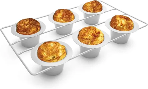 Miniatura 13 de Fox Run Molde Antiadherente para Popovers, Molde para Pudín Yorkshire de 6 Tazas, Gris